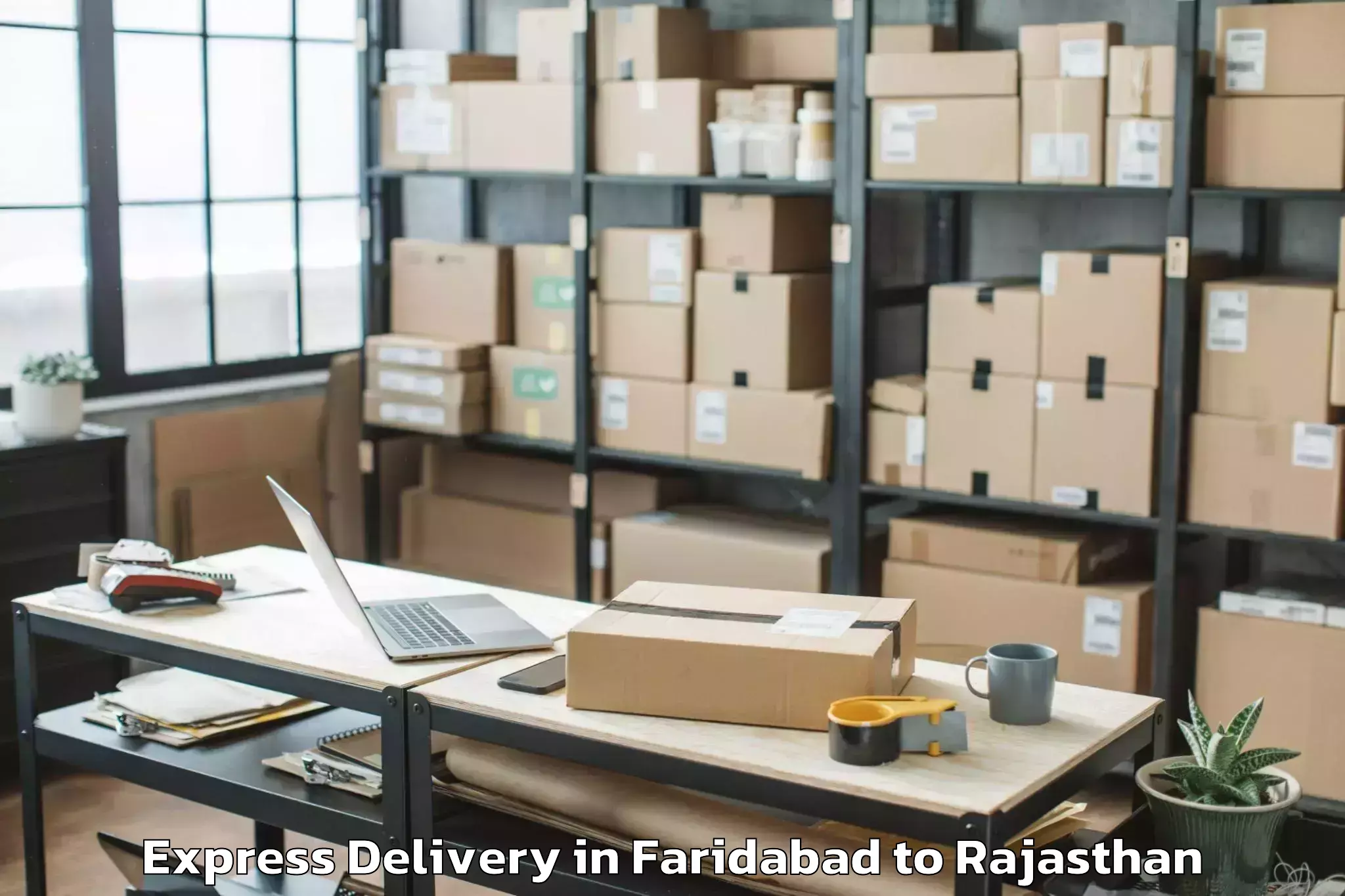 Trusted Faridabad to Takhatgarh Express Delivery